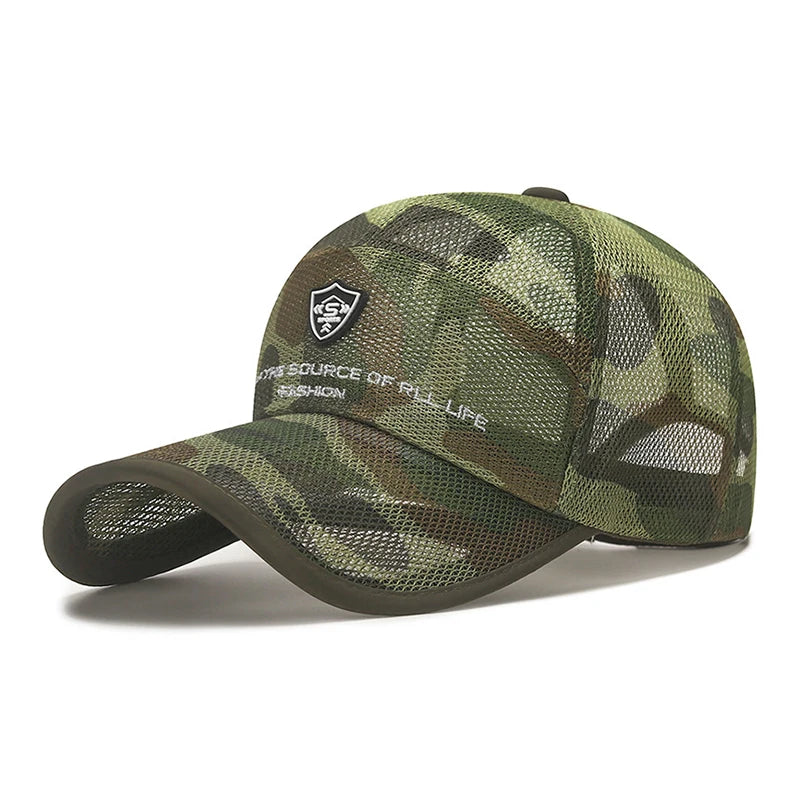 Outdoor Camouflage Mesh Baseball Cap Men Cap Summer Unisex Men And Women Camo Baseball Cap Trucker Hat Casquett