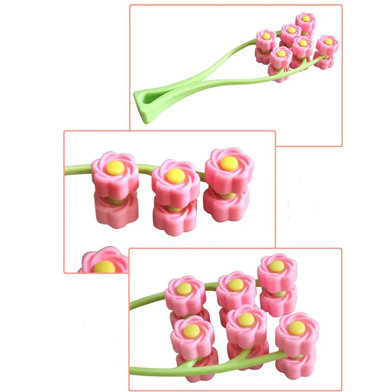 New Portable Flower Shaped Facial Roller Massager Anti Wrinkle Face Lifting Artifact Massage Alternative Relaxation Beauty Tool