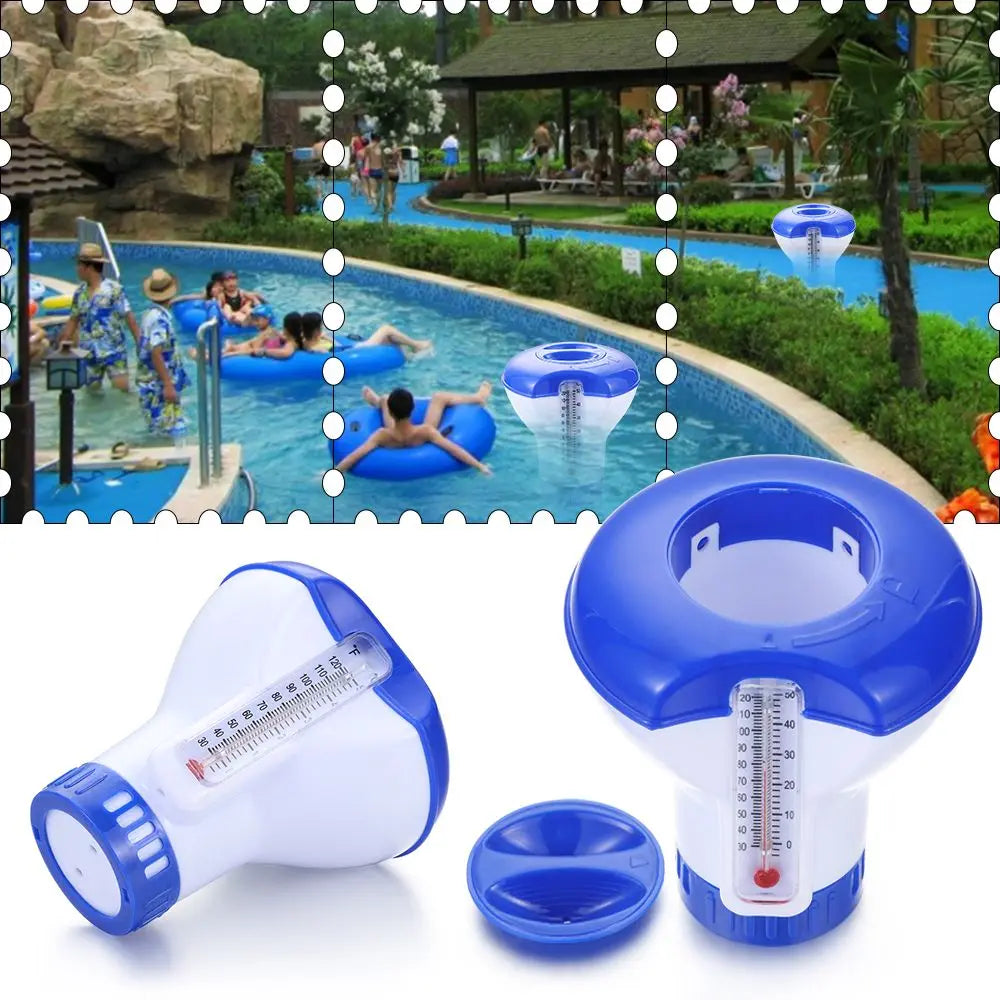 Automatic Drug Dispenser Swimming Pool Accessories Floating Pills Disinfecting Box Floating Chlorine Chemical Dispenser