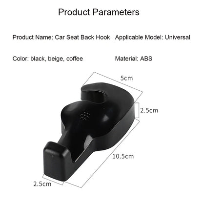 Car Seat Back Hook Headrest Hidden Mount Auto Vehicle Back Seat Organizer Car Accessories Hanging Hooks Storage Hanger Universal