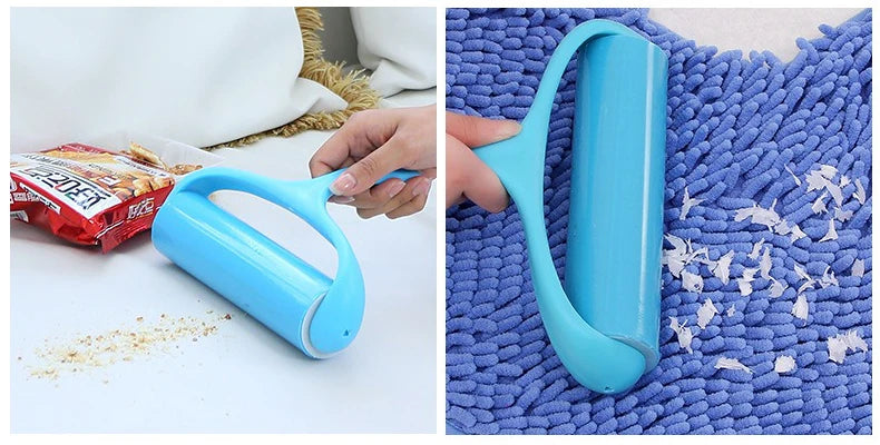 Cloth Sticking Roller Reusable Silicone Dust Removal Drum for Cleaning Hair and Debris on Clothes Carpets Sofas and Beds