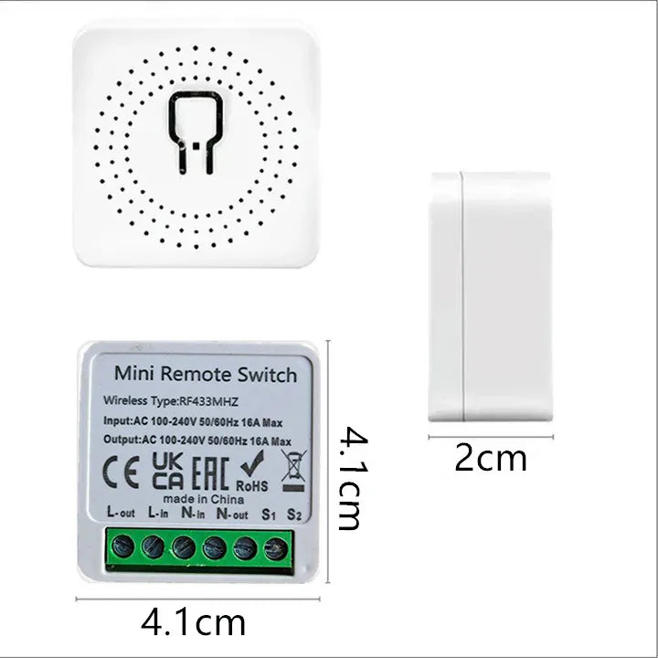 Wireless Smart Switch Light 433Mhz RF 86 Wall Panel Switch with Remote Control Mini Relay Receiver Home Led Light Lamp Fan