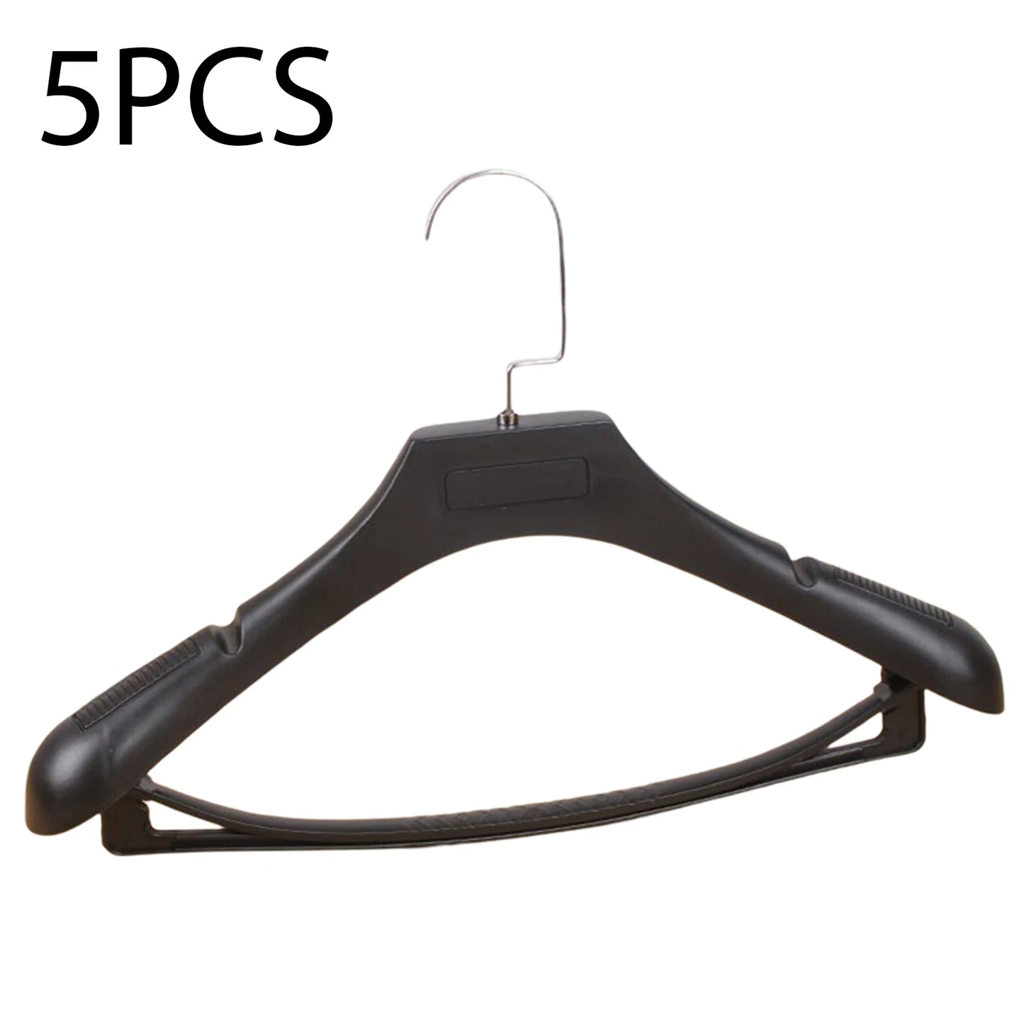 5pcs Wide Shoulder Plastic Clothing Hanger Suit Clothes Hanger Seamless Coat Drying Racks Wardrobe Room Storage Organizer