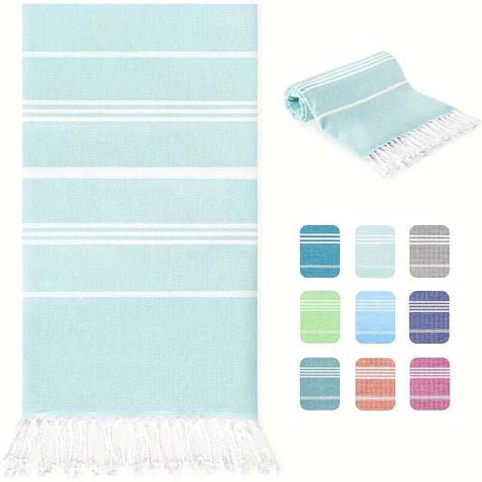 100X180cm Turkish Beach Towel Oversized Sand Free Tassel Quick Dry Swim Extra Large Light Travel for Adults Gifts Accessories ﻿