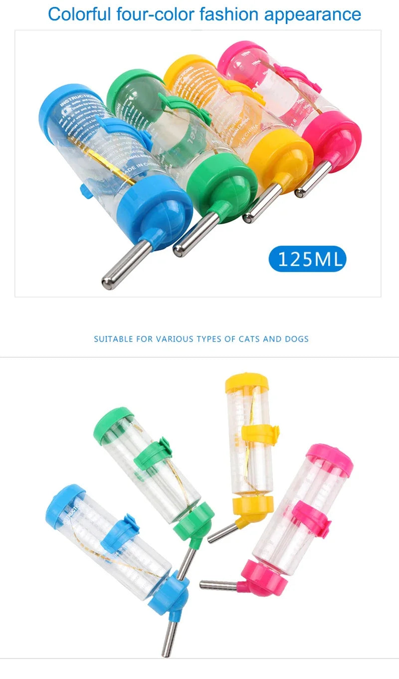 Pet Hamster Cat Drinker Kitten Water Bottle Dispenser Feeder Hanging Dog Guinea Pig Squirrel Rabbit Drinking Head Pipe Fountain