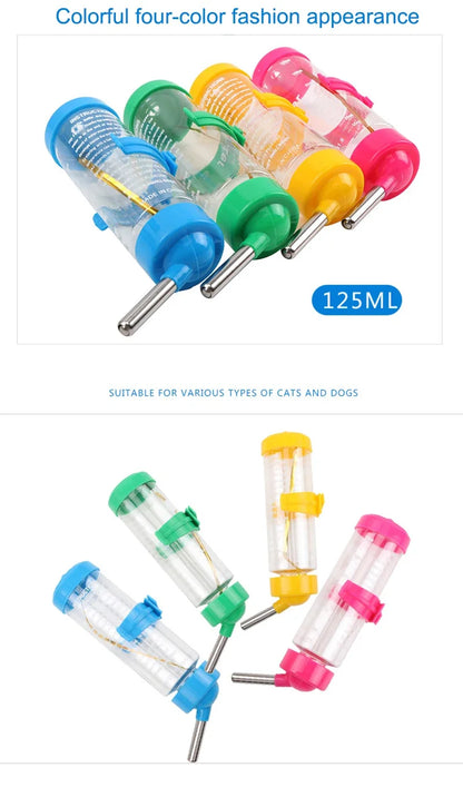 Pet Hamster Cat Drinker Kitten Water Bottle Dispenser Feeder Hanging Dog Guinea Pig Squirrel Rabbit Drinking Head Pipe Fountain