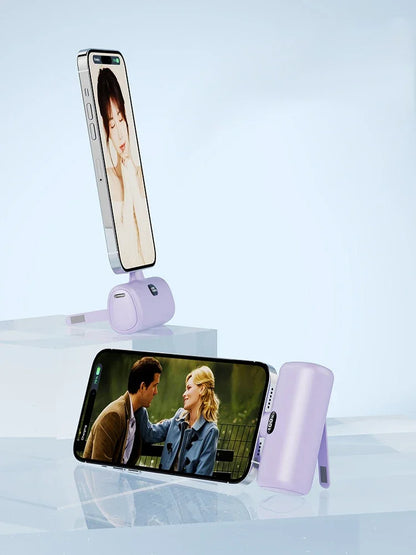 New Mini Capsule Power Bank Pocket Fast Charging Digital Display Power Bank Holder Portable Power Bank for iPhone,Xiaomi,Huawei