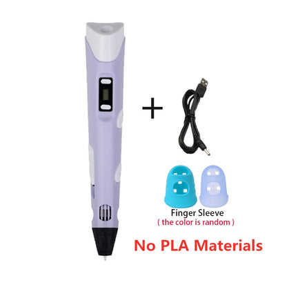 3D Printing Pen Diy Drawing Pens with Lcd Screen Pla Printing 1.75Mm Filament Birthday Christmas Toys Gifts for Kids