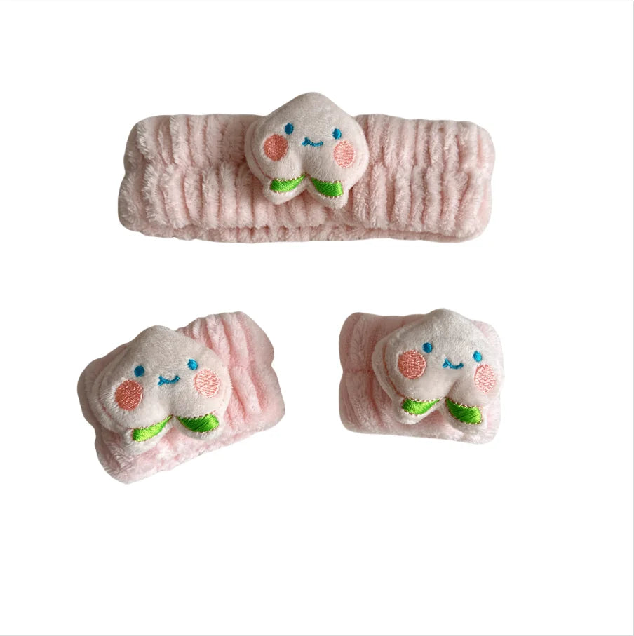 Spa Headband & Wristband for Face Wash 1 Set of skincare headband for face wash, facial mask and skincare