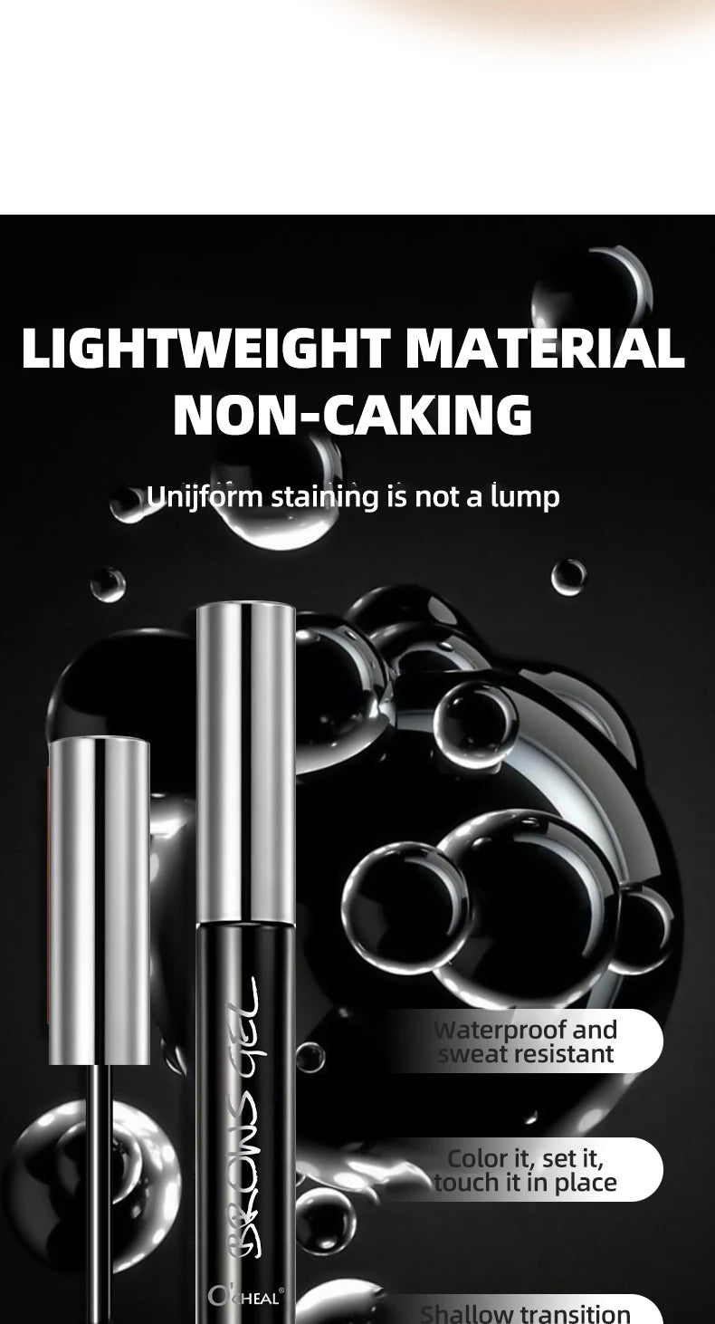 Ocheal Easy Peel Off Eyebrow Gel Tattoo Tint Semi-Permanent Eyebrow Gel Waterproof Long-Lasting Black Brown 3D Mascara Serums