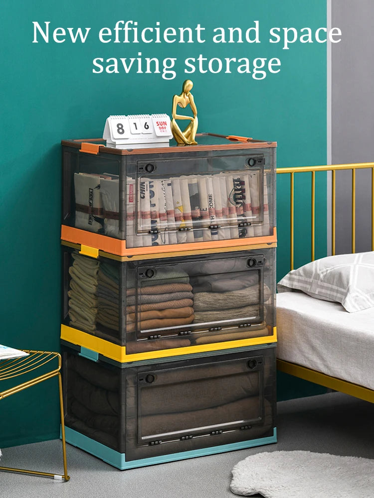 Foldable Book Storage Box, Student Book Box, Dormitory For Book Sorting Box, Transparent Home Storage Box, Book Box