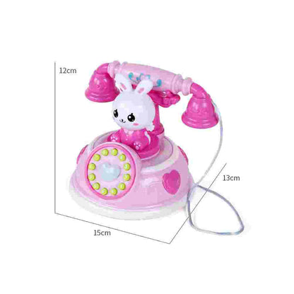 Simulation Telephone Toy Kids Playhouse Role Play Cartoon Phone Vocals Pretend Landline Educational Electronic Toys Safe
