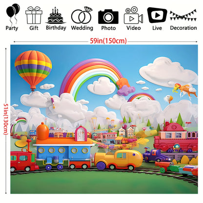 Train party Background Banner Decoration Party supplies Train birthday party gift supplies