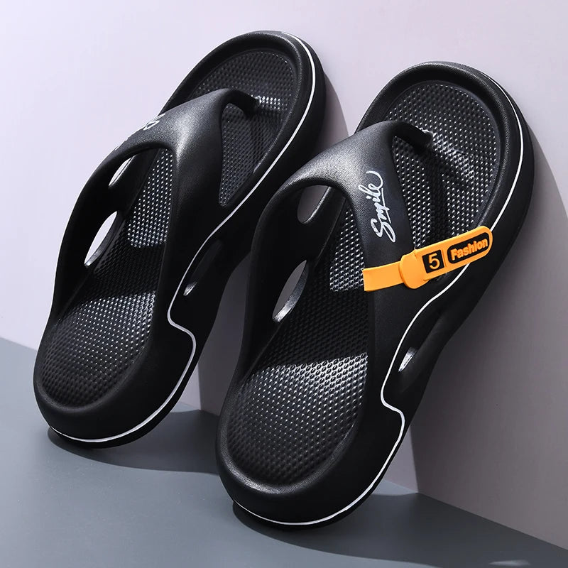 Flip Flops Mens Thong Sandals Summer 2025 New Men Shoes Thick Bottom EVA Non-slip Slide Slippers Outdoor Indoor Couples Shoes