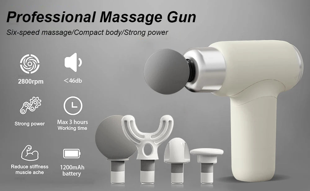 Smart Massage Gun Portable Fascial Gun Electric Massager Massage Hammer Home  Percussion Massager For Body Back And Neck Leg