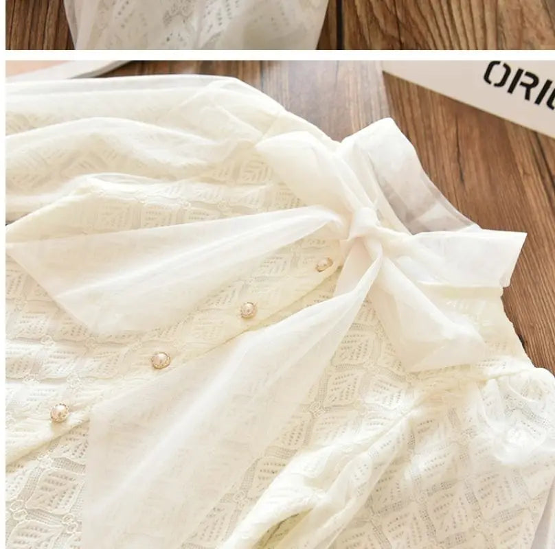 Girls' Shirt 2023 New Medium and Large Children Spring and Autumn Thin Long Sleeve Baby Shirt