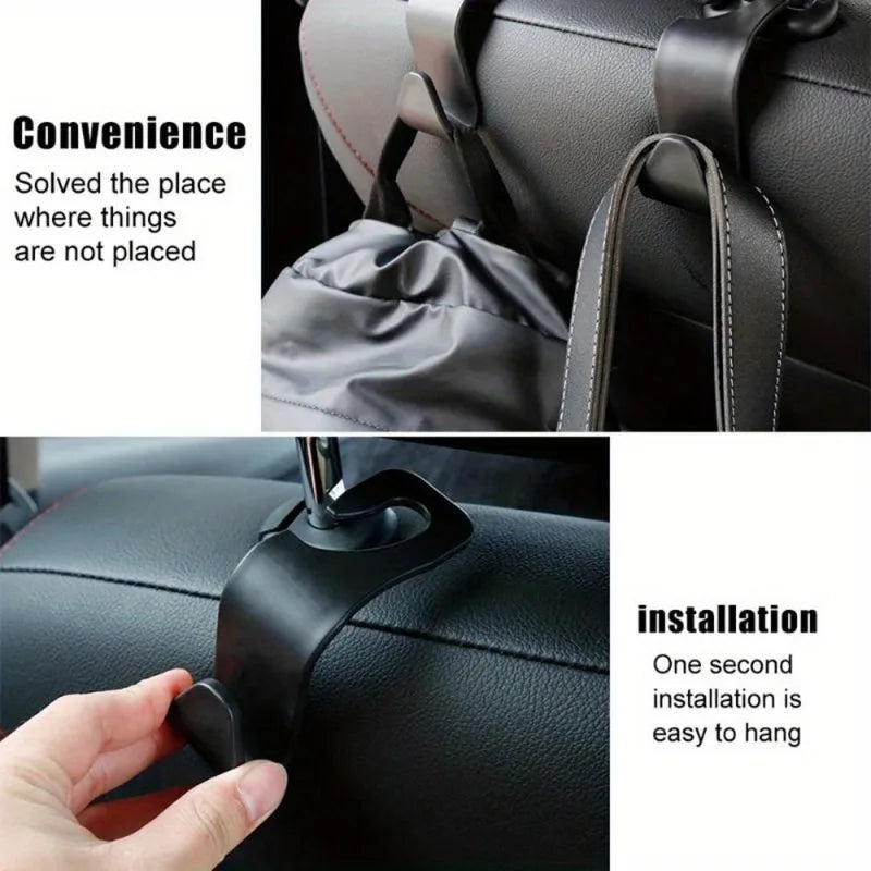 4Pcs Universal Auto Seat Headrest Hook Storage Hanger Car Vehicle Hooks Back Seat Organizer Holder Clip Car Interior Accessories