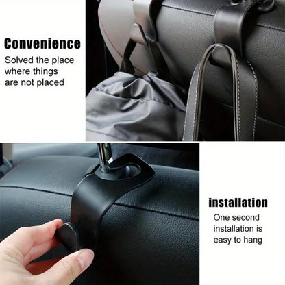 4Pcs Universal Auto Seat Headrest Hook Storage Hanger Car Vehicle Hooks Back Seat Organizer Holder Clip Car Interior Accessories
