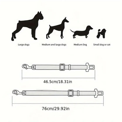 1 piece of car pet dog cat adjustable seat belt, retractable towing rope dog harness dog rope dog car travel supplies