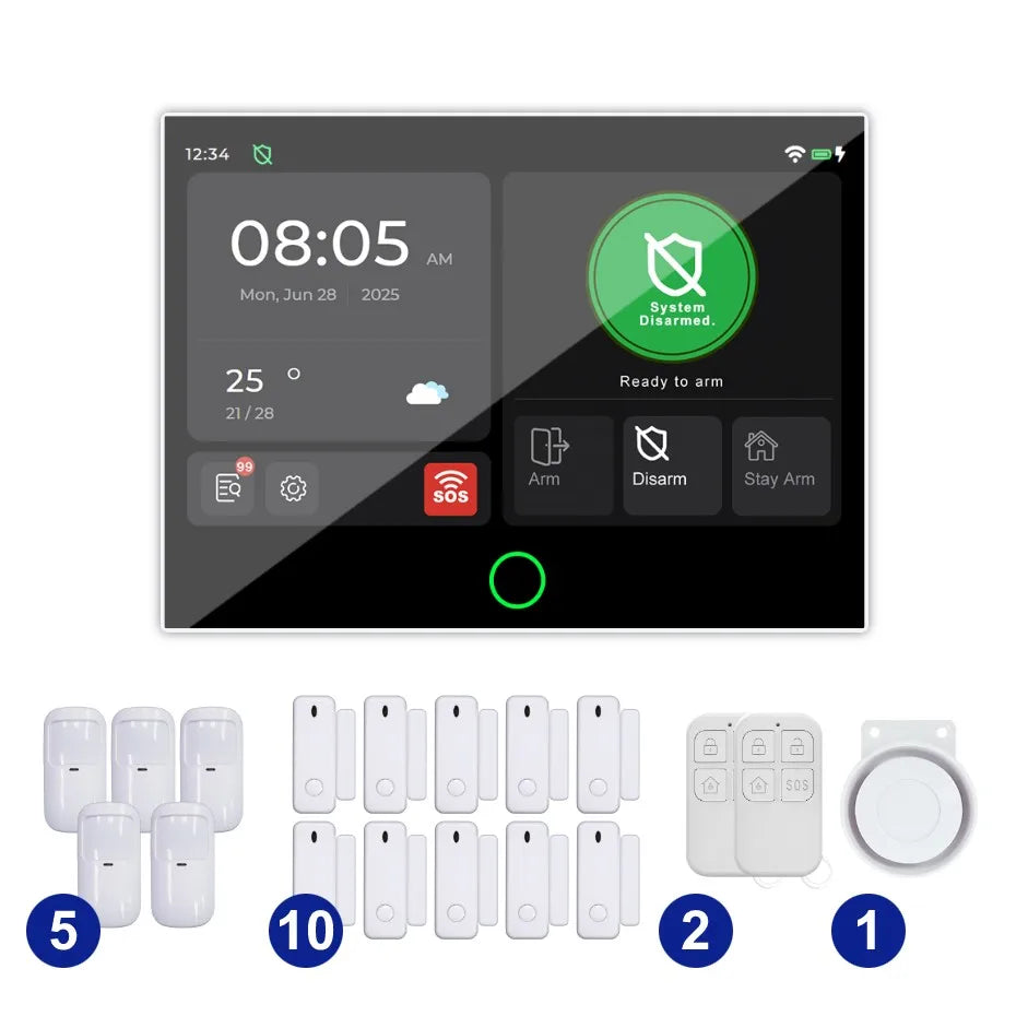 G74 Smart Home Alarma Para Hogar Tuya Alarme Smart Security Protection Casa Inteligente Alexa Home Security System