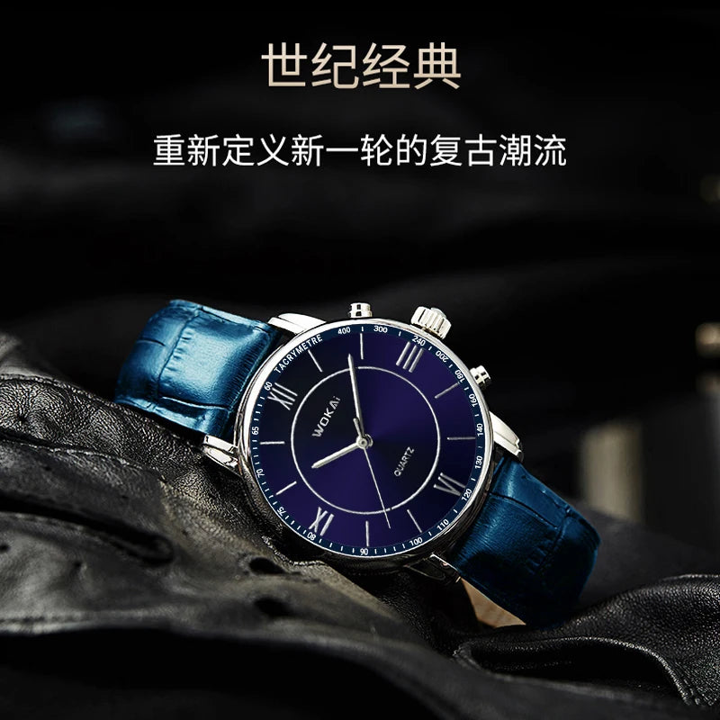 New 2023wokai business watch Quartz sports watch leisure belt men's watch men's watch