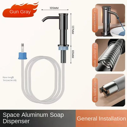 Kitchen sink soap dispenser sink detergent press household washing basin soap extension tube detergent pressurizer