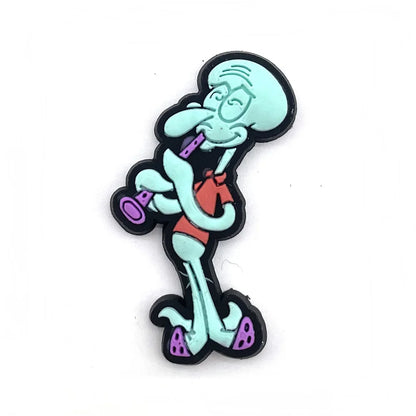 1pcs SpongeBob Shoe Buckle Anime Patrick Star Crocs Charms Cartoon Crocs Accessories Sandals Decorate Kids Party X-mas Gifts