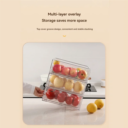 ABYN-Refrigerator Drawers Stackable Fridge Organizer Bins For Refrigerator Organizers And Storage