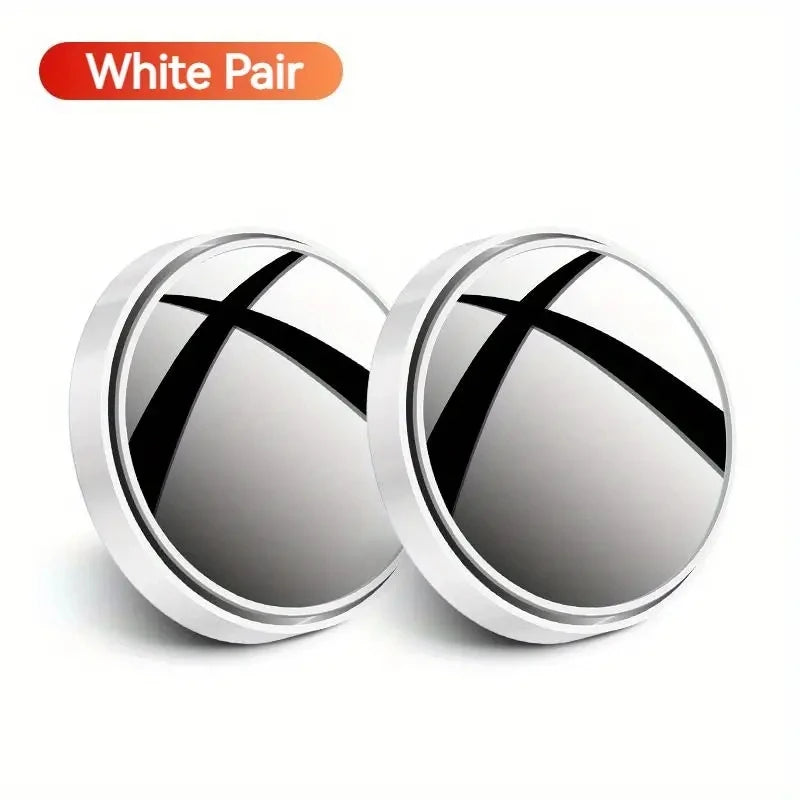 A pair of 360-degree adjustable wide-angle blind spot mirrors, reversing mirrors, and rearview mirrors