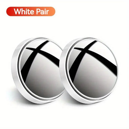 A pair of 360-degree adjustable wide-angle blind spot mirrors, reversing mirrors, and rearview mirrors