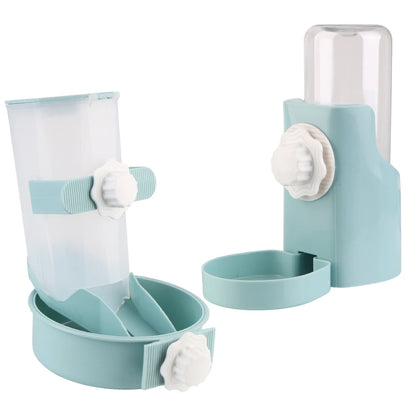 Pet Water Bottle Automatic Food Container Dispenser Bowl Cats Dogs Drinking Fountain Cage Hanging Feeder For Puppy Cats Rabbit