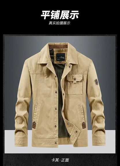 Autumn JacketMen Cotton Windbreaker Bomber Coat Military Men's Tactics Jackets Man Cargo Casual Jacket Mens Clothes Spring