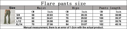 Yoga Pants Women Bell Bottoms High Waist Sport Flare Pants Gym Fitness Leggings Women Female Legging Tummy Control Running Tight