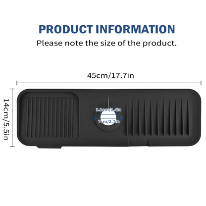 Leeseph Kitchen Silicone Sink Faucet Mat Splash Guard for Sink Faucet Absorbent Sink Protectors Mat Kitchen Sink Gadgets