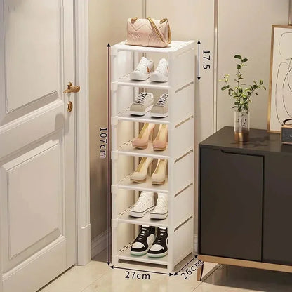 Shoe Organizers For Closet Shoe Storage Boxs Stackable Multilayer Shoes Rack Space Saving For Entryway Large Sturdy Stackable