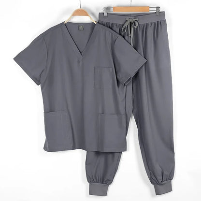 Medical Scrubs Bulk Order - Anti-Microbial Jogger Sets for Surgery/Dental/Vet/SPA/Pharmacy Multi-Pocket Workwear with Pen Slot