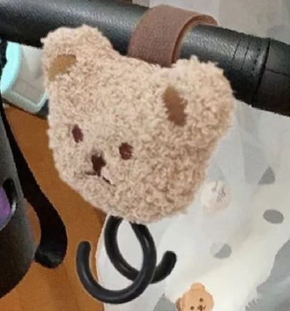 Cute Bear Baby Bag Stroller Hook Pram Rotate 360 Degree Rotatable Cart Organizer Pram Hook Stroller Accessories Mummy Bag Hook