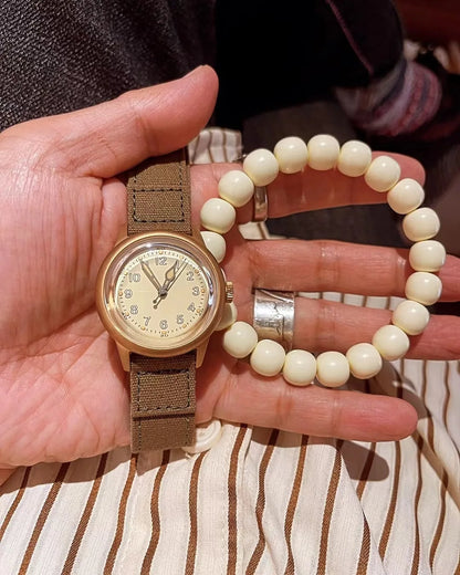 【SHY035】THORN Watch CuSn8 Tin Bronze Watch 36mm Diameter WWII Military Watch Retro Watch Trendy Men's Watch NH35 Movement