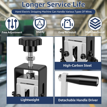 Manual Wire Stripper Electric Wire Stripping Machine Drill Powered Copper Scrap Wire Peeler Machine Wire Recycling Stripper Tool