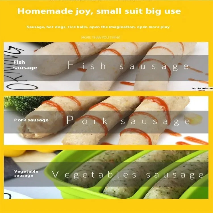 Food Grade Silicone Sausage Mold Baby Food Supplement Tool Home Made Hot Dog Ham Sausage Baking Mold Sausage Mold