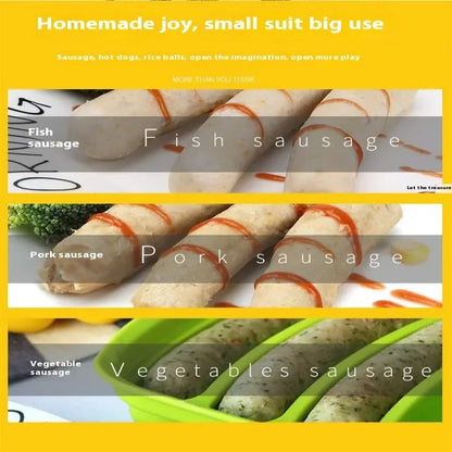 Food Grade Silicone Sausage Mold Baby Food Supplement Tool Home Made Hot Dog Ham Sausage Baking Mold Sausage Mold