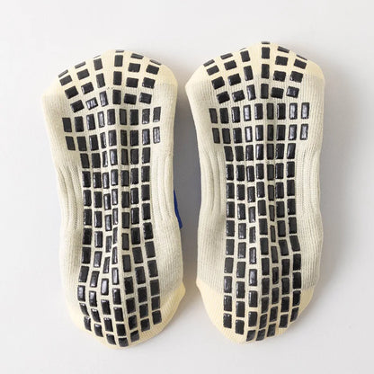 4 Pairs of Sports Socks Breathable Silicone Anti-slip Dot Socks Football Socks Men's Mid-calf Socks Basketball Yoga Socks