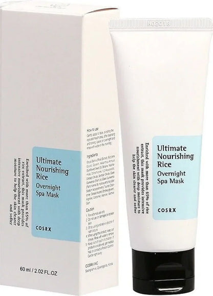 NEW COSRX Ultimate Nourishing Rice Overnight Spa Mask 60mL Shrinking Pore Smoothing Firming Skin Korean Cosmetics