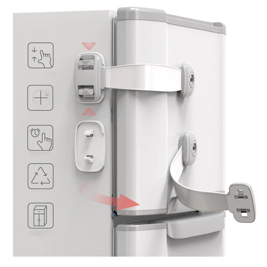 1/4 PCS Baby Safety Drawer Door Lock Multi-Function Child Protection Anti-Pinch Cabinet Refrigerator Safety Buckle Plastic