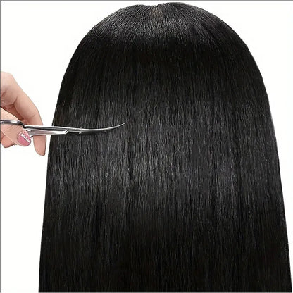 18 Inch Headdoll Mannequin Head 100% Real Human Hair for Cosmetology Manikin Doll Head Hairdresser Hairstylist Training Practice