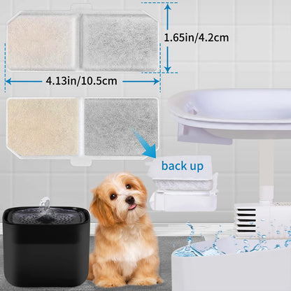 6/12Pcs Cat Fountain Filters Set Pet Water Fountain Filters Replacement Activated Carbon Filter Cat Dog Drinking Fountain Filter