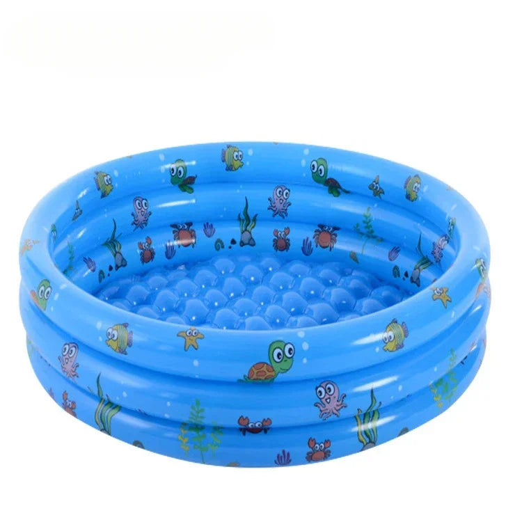 Reusable Inflatable Swimming Pool Double Layer Garden Portable Thickened For Kids Water Toys Party Round Indoor Outdoor Paddling