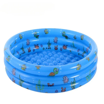 Reusable Inflatable Swimming Pool Double Layer Garden Portable Thickened For Kids Water Toys Party Round Indoor Outdoor Paddling
