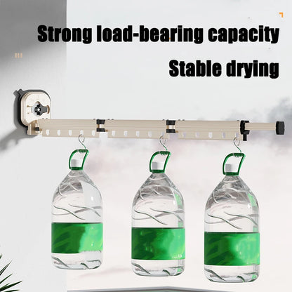 Retractable Clothes Hanger Wall Mounted No Punching Laundry Drying Rack Foldable Drying Racks Space Saving For Bathroom Balcony