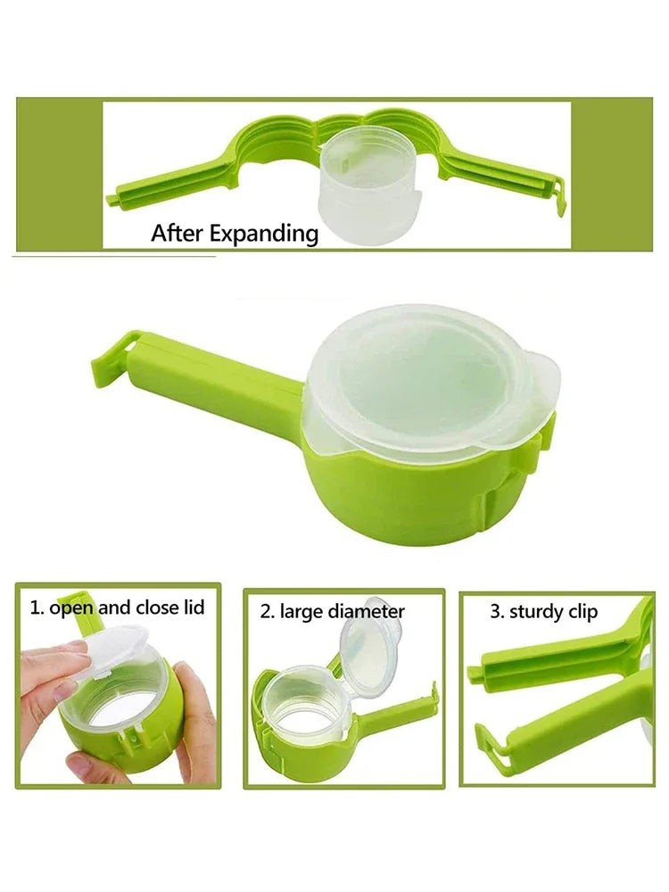 Food Storage Seal With Dumping Port, Food, Chip Bag Clip, Plastic Cover Food Clip,  For Sorting And Storing Food In The Kitchen